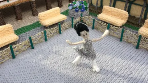 BBC A knitted roller skater