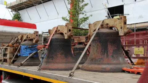 St John the Baptist the damaged church bells