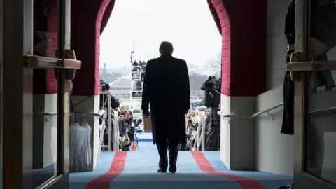 Alamy Trump at inauguration