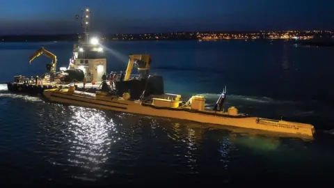 Scotrenewables Tidal device at night