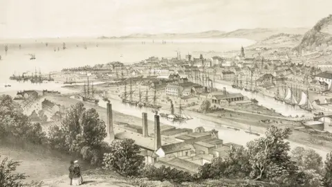 Science & Society Picture Library/Getty Images A view of the port of Swansea from the mid 1850s