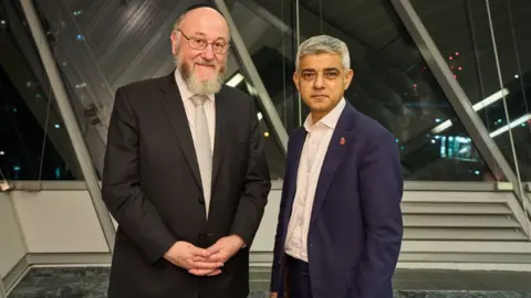Chief Rabbi Chief Rabbi Sir Ephraim Mirvis with Sadiq Khan in October