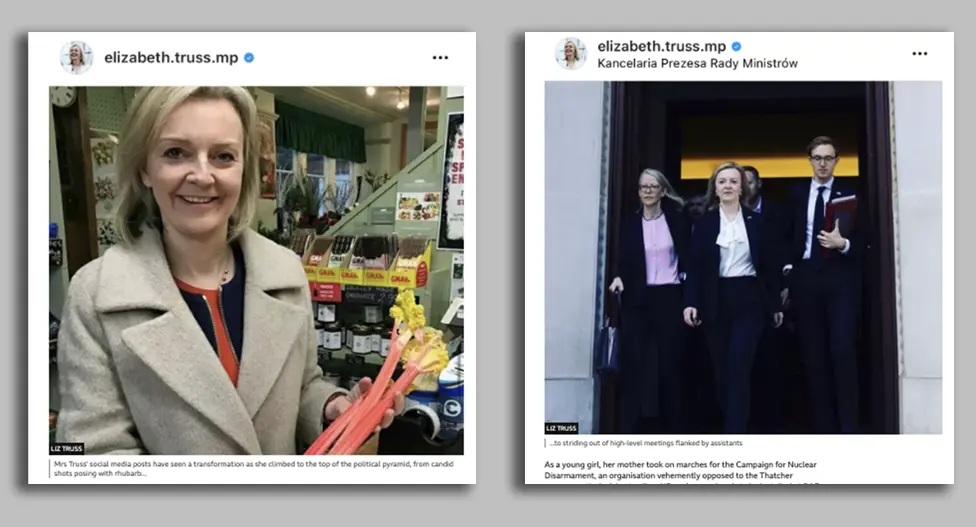 Liz Truss Instagram posts from Liz Truss