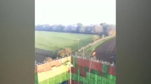 Protesters View from the top of a rig