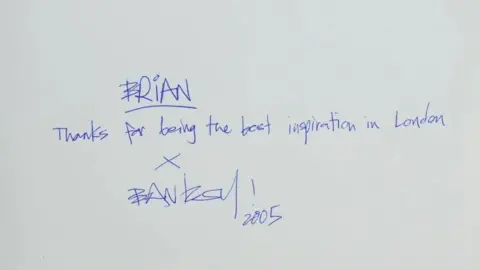 Eastbourne Auctions Handwritten message from Banksy