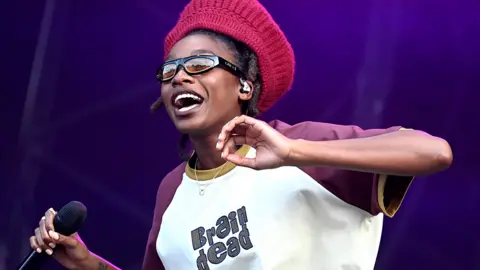 Dave J Hogan/Getty Images Little Simz on the Obelisk Arena stage at Latitude