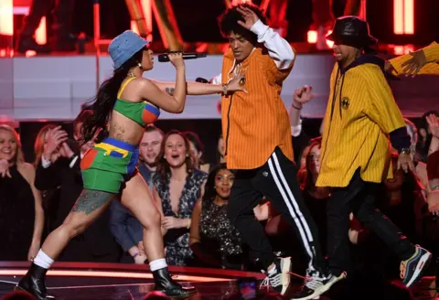 Getty Images Cardi B and Bruno Mars