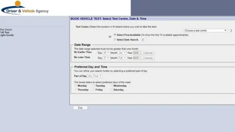 MoT test booking system