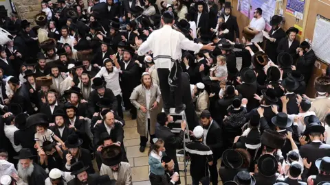 EPA Ultra Orthodox Jews celebrate the Jewish holiday of Lag Ba"Omer