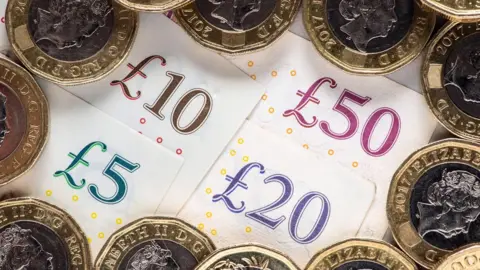 PA Media Pound coins and notes