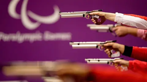 Getty Images Shooting event at the 2012 London Paralympics