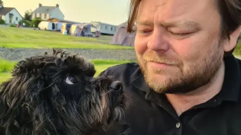 Carl Bevan Carl and dog Billy