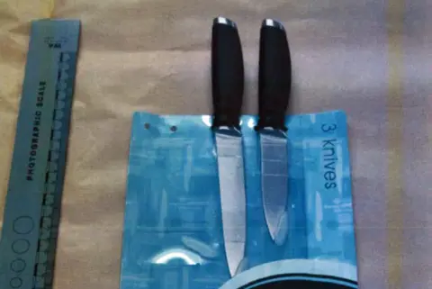 Metropolitan Police Knives found at Rizlaine Boular's address