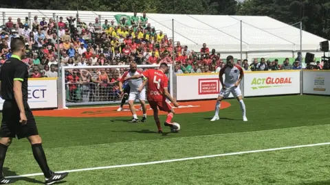 BBC A football match in the Homeless World Cup