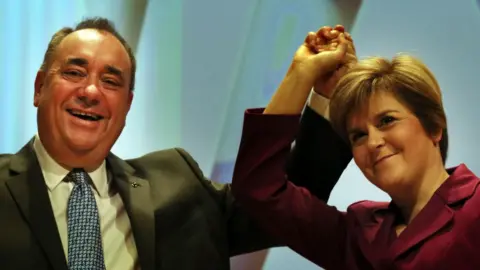 PA Media Salmond Sturgeon