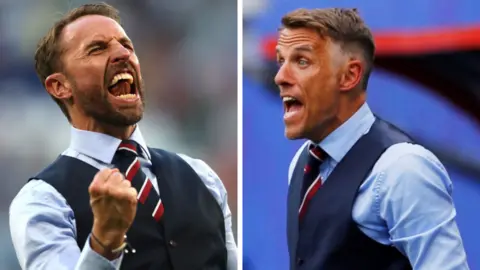 Reuters/Getty Images Gareth Southgate and Phil Neville