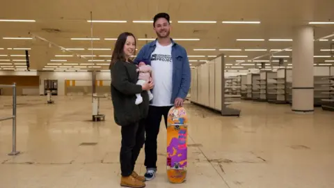 Underover Skatepark Jacob Skinner and his fiancé Jenna Boyson