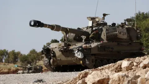 EPA Israeli armoured fighting vehicle in the occupied Golan Heights (25 August 2019)