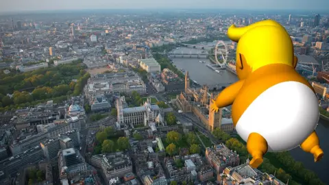 Jason Hawkes  Trump Baby over London