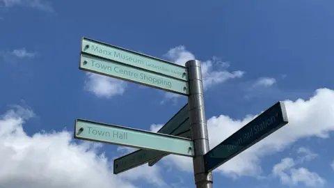 BBC Douglas shopping sign