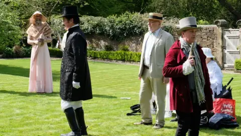 Actors retold the story around the village of Winster at five different locations