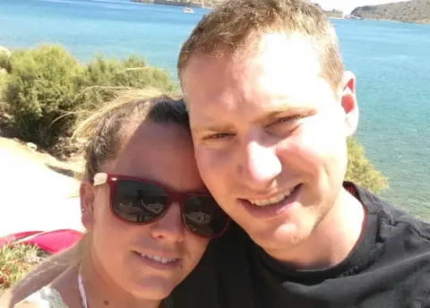 Emily Piper Selfie of Emily and Paul Piper by the sea