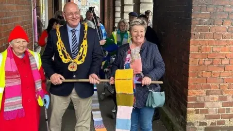 Bridport Community Kitchen Scarf unfurled