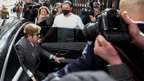 Reuters Elton John arrives at the High Court in London, Britain March 27, 2023.