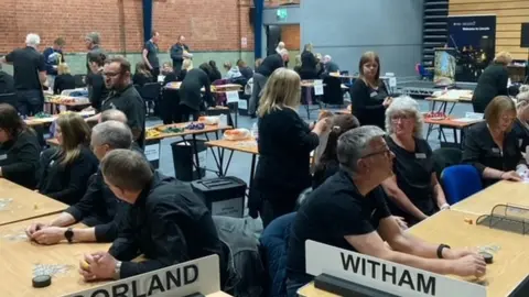 BBC People counting votes in Lincoln