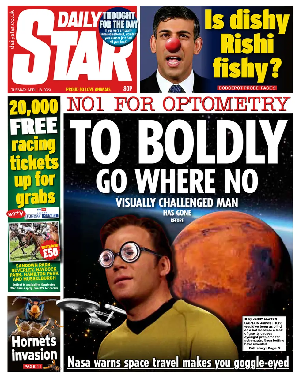 The Daily Star front page 18 April 2023