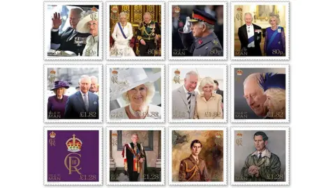 IOMPO The IOM Post collection of Coronation stamps
