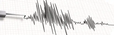 Morrison1977 Close-up of a seismograph machine earthquake in vector format