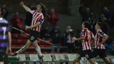 Press Eye Ryan McBride celebrates scoring a goal for Derry City in 2013