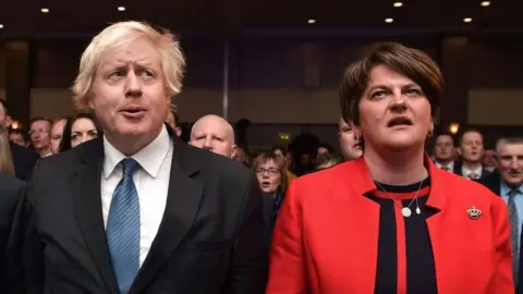 Getty Images Boris Johnson and Arlene Foster