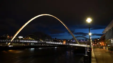 Getty Images Newcastle at night