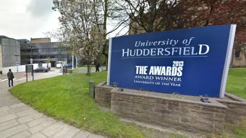 Google Huddersfield University sign