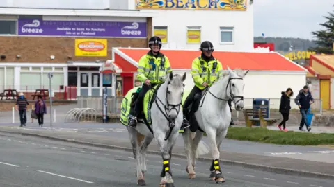 Getty Images Police on horseback