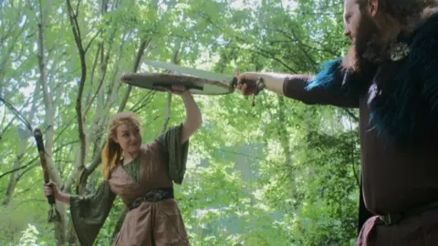 Blodlina Ed Tunningley with sword