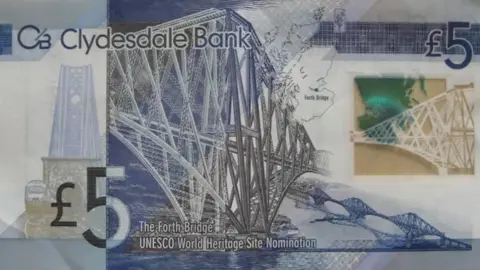 Clydesdale Bank Five pound note