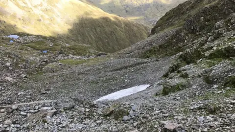 Dan Holland Snow patch at Aonach Beag