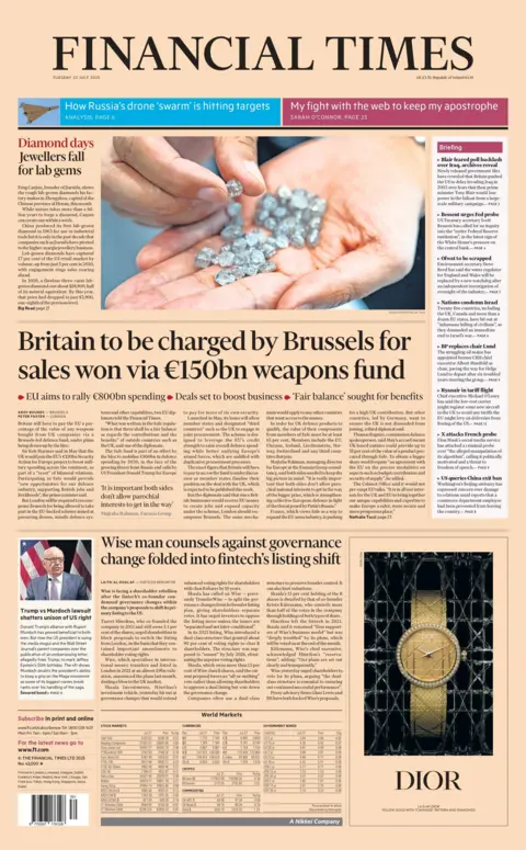  "Britain to be charged by Brussels for sales won via €150bn weapons fund". 