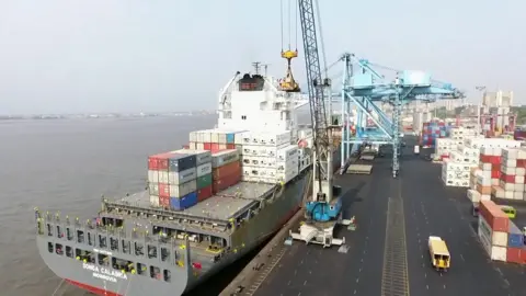 Douala Port in Cameroon