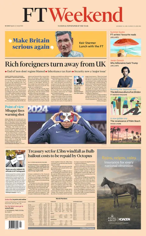 FT headline: Rich foreigners turn away from UK