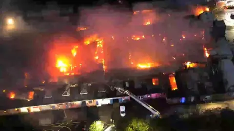 Hertfordshire Fire and Rescue Service A fire in Baldock, Hertfordshire