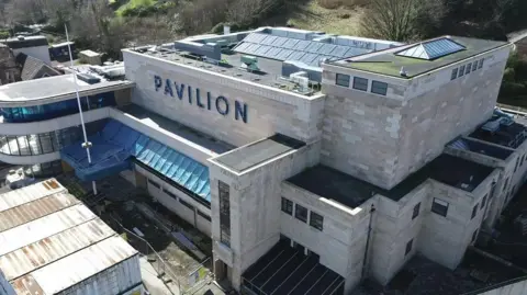 Argyll and Bute Council Drone photograph of the multi-storey Rothesay Pavilion