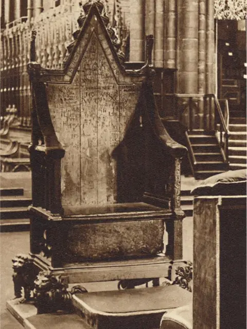 Getty Images The Coronation Chair and the Stone of Scone', 1937.