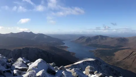 Simon Wallace At the top of Ben Starav