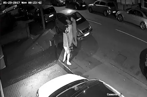 Met Police Rachid Redouane, Youssef Zaghba and Khuram Butt outside the Ummah Fitness Centre