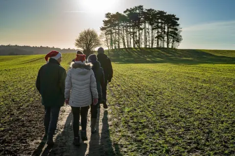 Richard Hughes Family on a Christmas walk