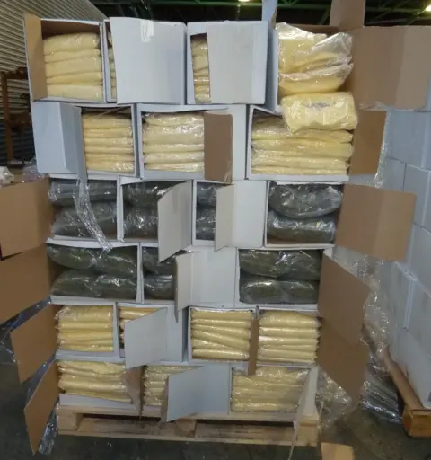 NCA Drugs hidden in cheese discovered by the NCA in Dover